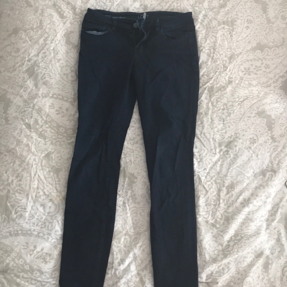 Loft super skinny dark wash jeans
